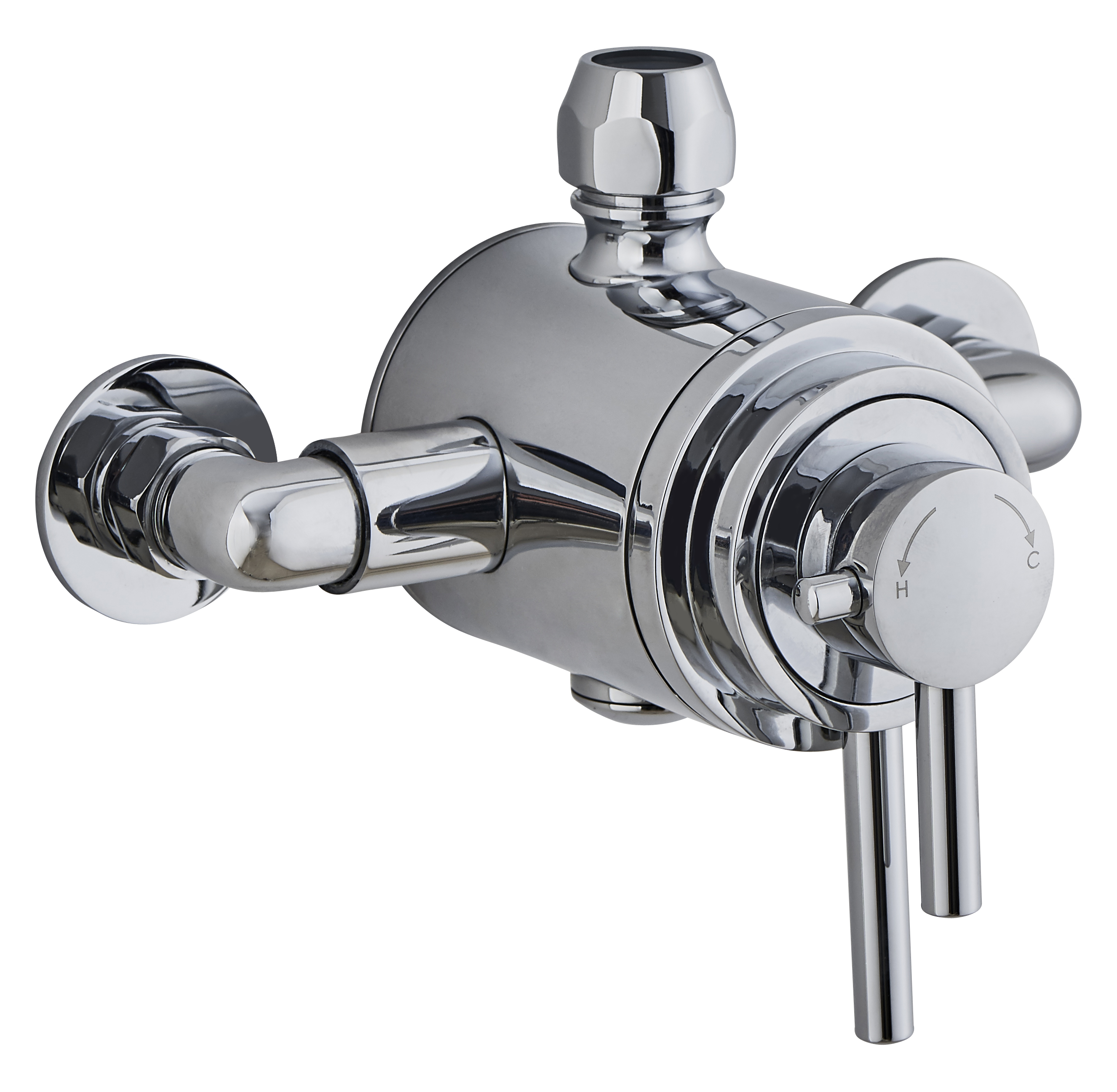 Concealed Modern Concentric Thermostatic Shower Mixer Valve Chrome 1 Outlet eBay